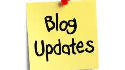 Sticky Note that says Blog Updates