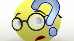 Smiley Emoticon Wearing Glasses And a Question Mark
